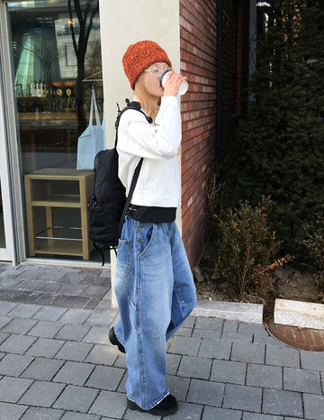 3 BUTTON CARPENTER WIDE DENIM